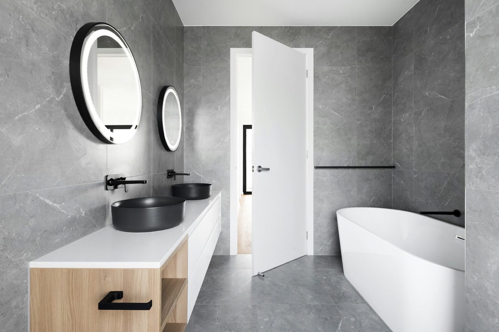 Marmo tiles installed in a room